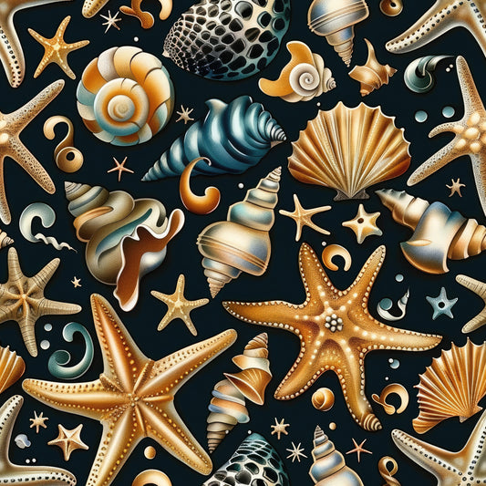 Beach Marvels Pattern 5 Quilting Cotton Fabric