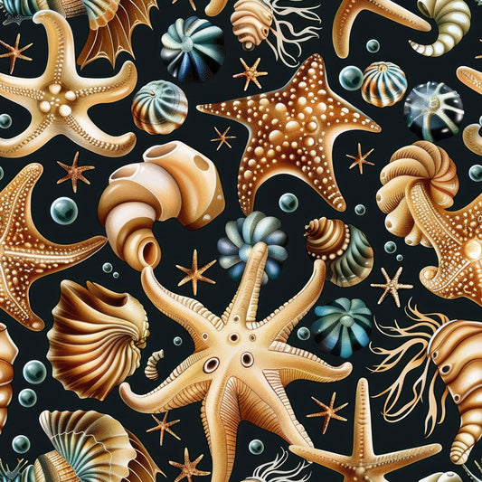 Beach Marvels Pattern 8 Quilting Cotton Fabric