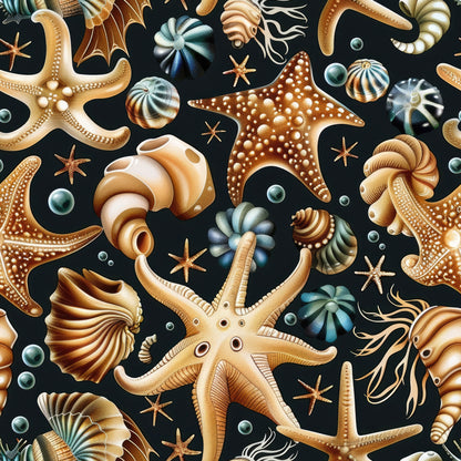 Beach Marvels Pattern 8 Quilting Cotton Fabric