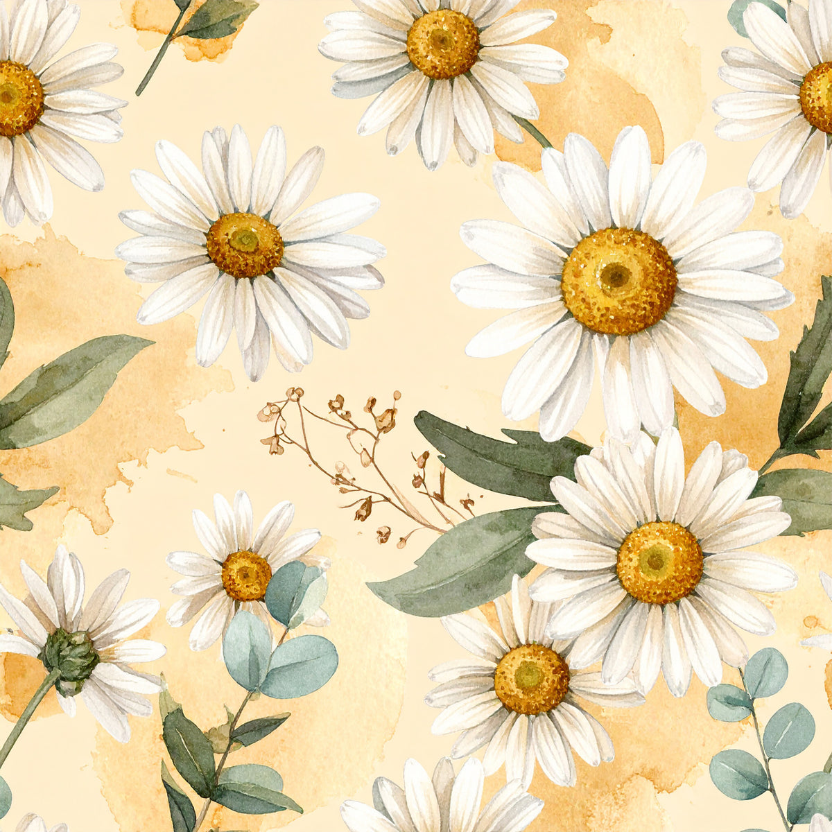 Bee Daisy Honey Pattern 14 Quilting Cotton Fabric