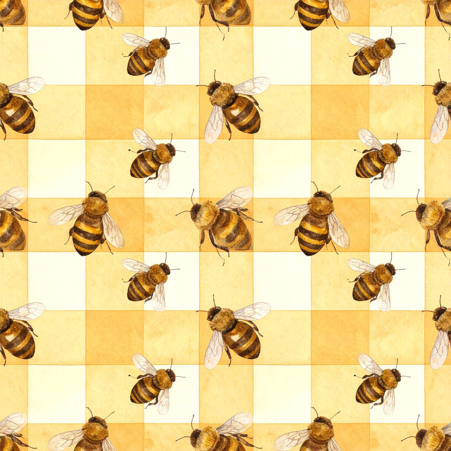 Bee Daisy Honey Pattern 6 Quilting Cotton Fabric