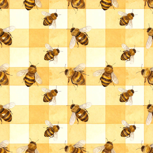 Bee Daisy Honey Pattern 6 Quilting Cotton Fabric