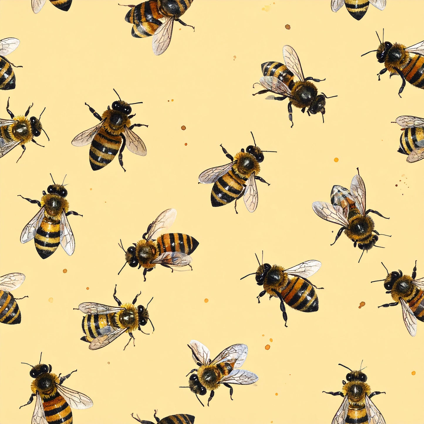 Bee Daisy Honey Pattern 9 Quilting Cotton Fabric