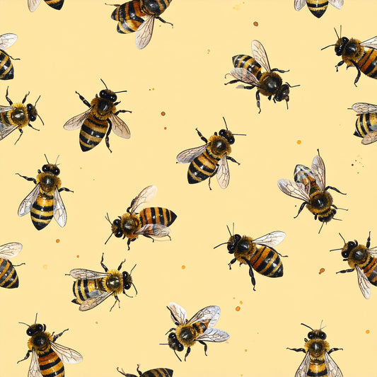 Bee Daisy Honey Pattern 9 Quilting Cotton Fabric