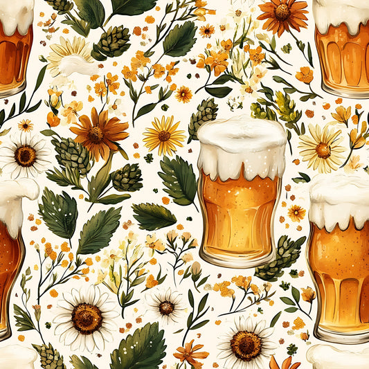 Beer Garden Florals Pattern 11 Quilting Cotton Fabric