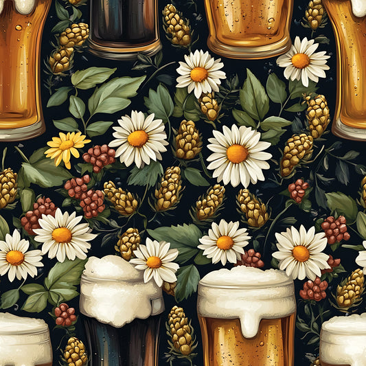 Beer Garden Florals Pattern 14 Quilting Cotton Fabric