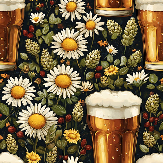 Beer Garden Florals Pattern 15 Quilting Cotton Fabric