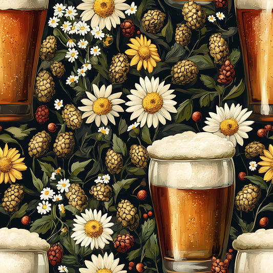 Beer Garden Florals Pattern 16 Quilting Cotton Fabric