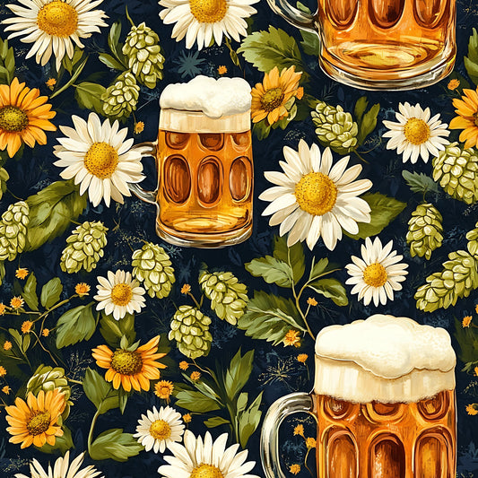 Beer Garden Florals Pattern 19 Quilting Cotton Fabric