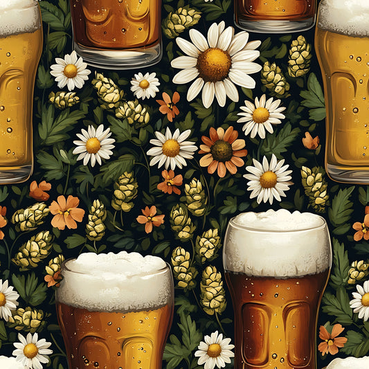 Beer Garden Florals Pattern 20 Quilting Cotton Fabric
