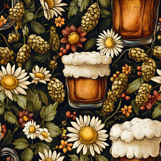 Beer Garden Florals Pattern 3 Quilting Cotton Fabric