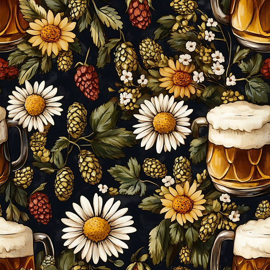 Beer Garden Florals Pattern 4 Quilting Cotton Fabric