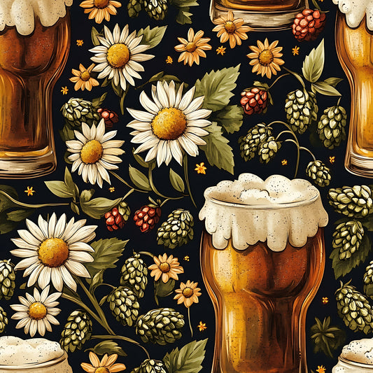 Beer Garden Florals Pattern 7 Quilting Cotton Fabric