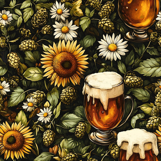 Beer Garden Florals Pattern 8 Quilting Cotton Fabric