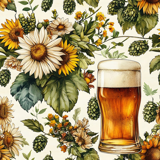 Beer Garden Florals Pattern 9 Quilting Cotton Fabric