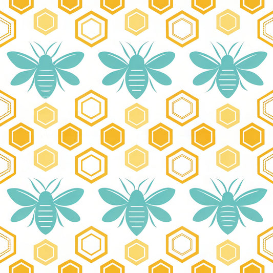 Bees and Beehives Pattern 12 Quilting Cotton Fabric