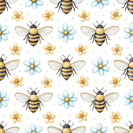 Bees and Beehives Pattern 15 Quilting Cotton Fabric
