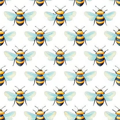 Bees and Beehives Pattern 2 Quilting Cotton Fabric