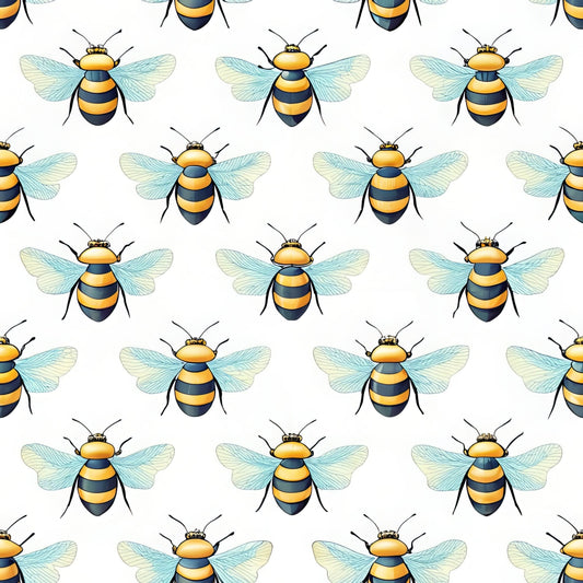 Bees and Beehives Pattern 2 Quilting Cotton Fabric