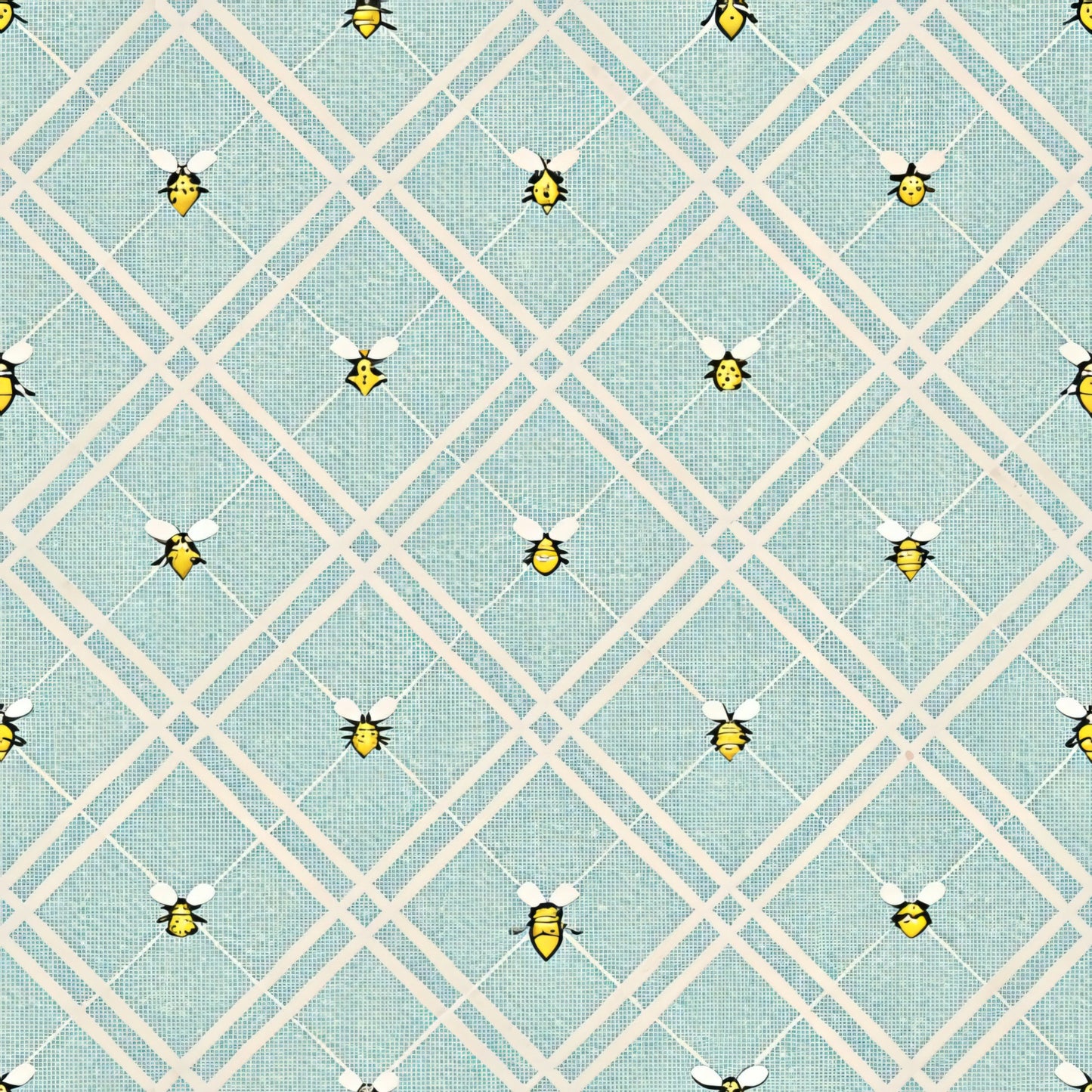 Bees and Beehives Pattern 4 Quilting Cotton Fabric