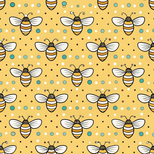 Bees and Beehives Pattern 5 Quilting Cotton Fabric