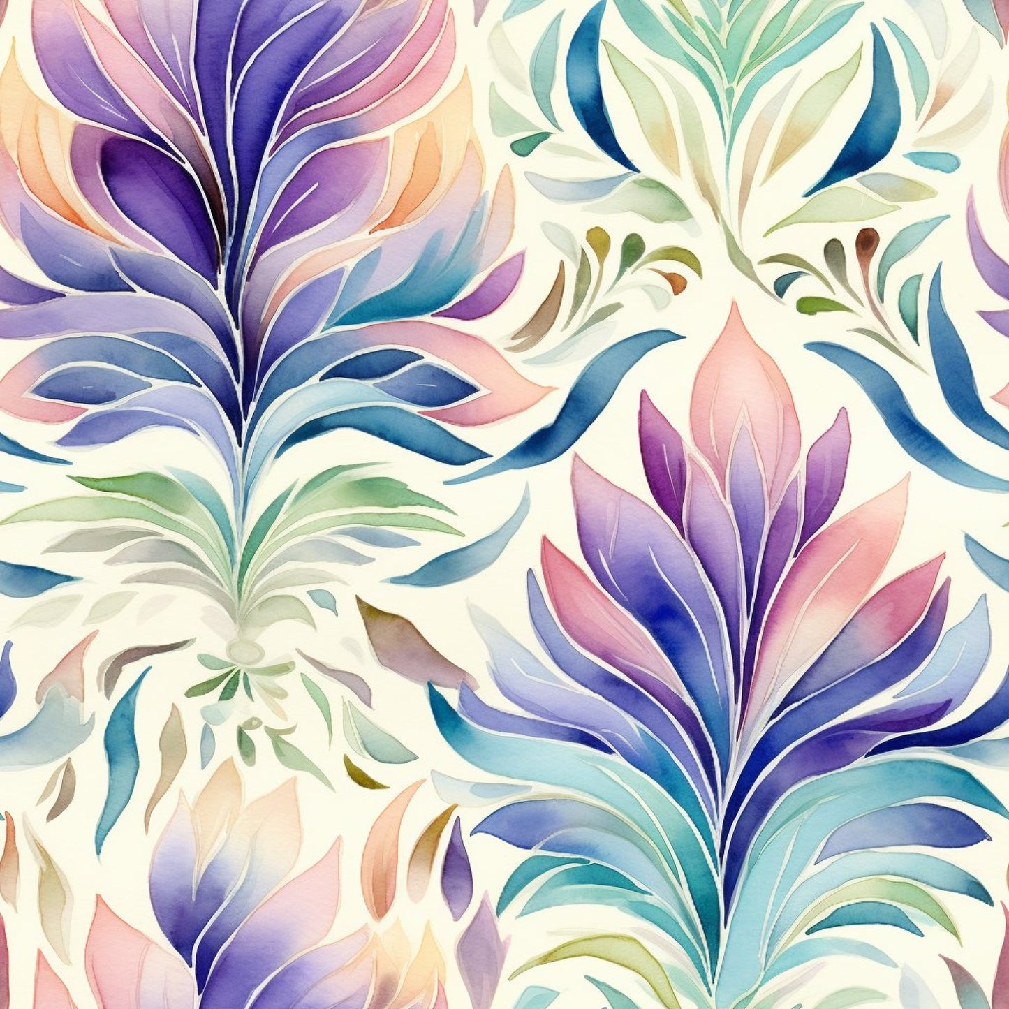 Beige Boho Pattern 10 Quilting Cotton Fabric