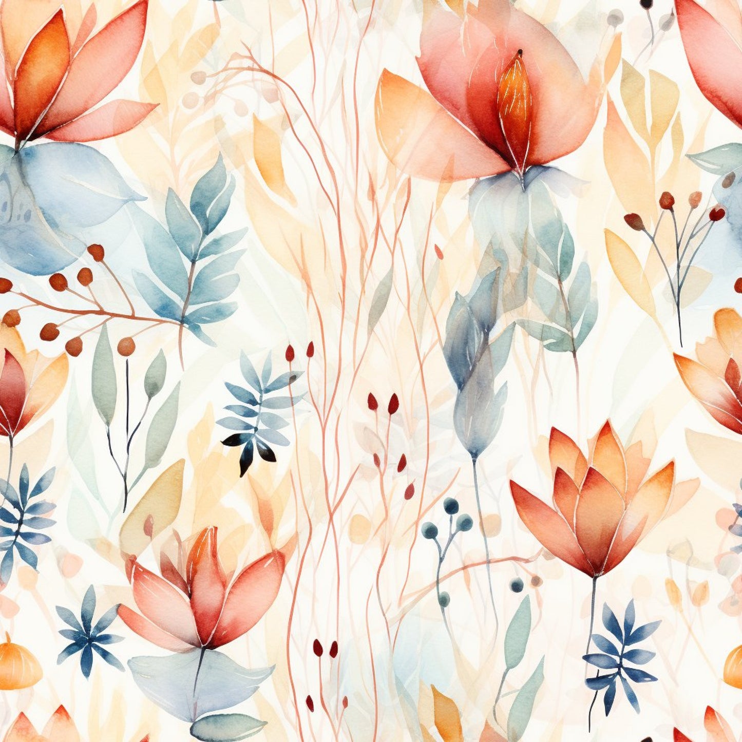 Beige Boho Pattern 11 Quilting Cotton Fabric