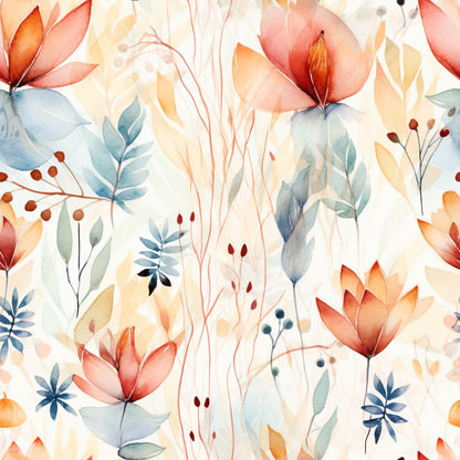 Beige Boho Pattern 11 Quilting Cotton Fabric