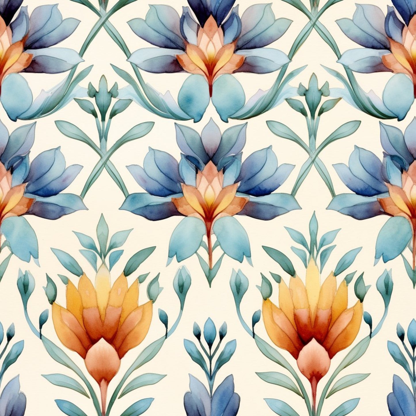 Beige Boho Pattern 14 Quilting Cotton Fabric