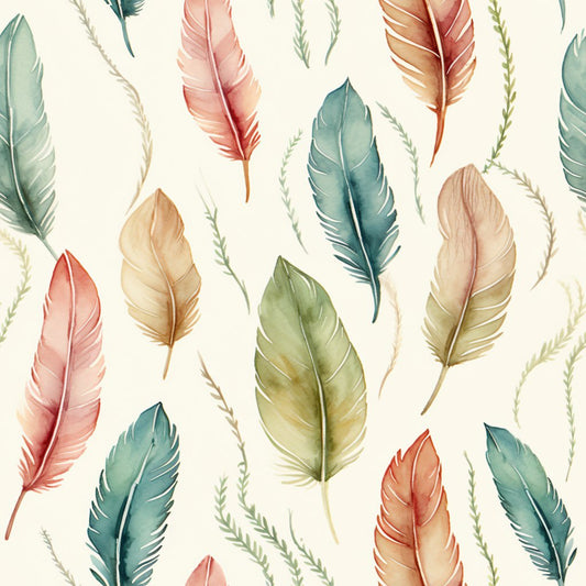 Beige Boho Pattern 2 Quilting Cotton Fabric
