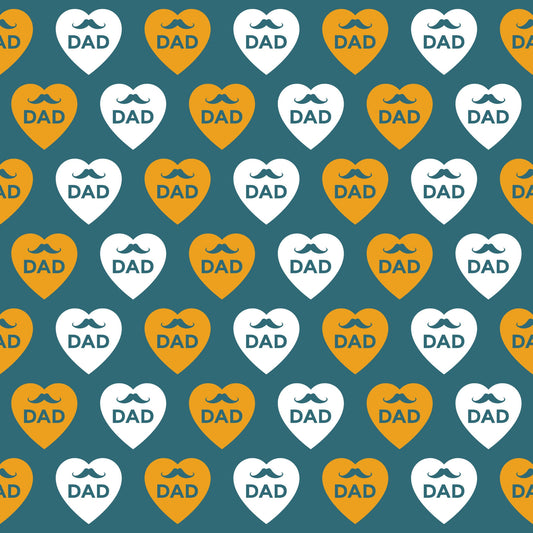 Best Dad Ever Fathers Day Pattern 2 Quilting Cotton Fabric