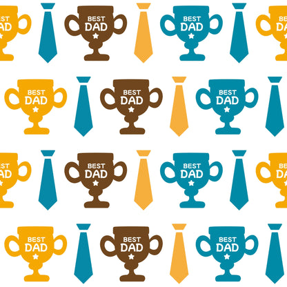 Best Dad Ever Fathers Day Pattern 6 Quilting Cotton Fabric