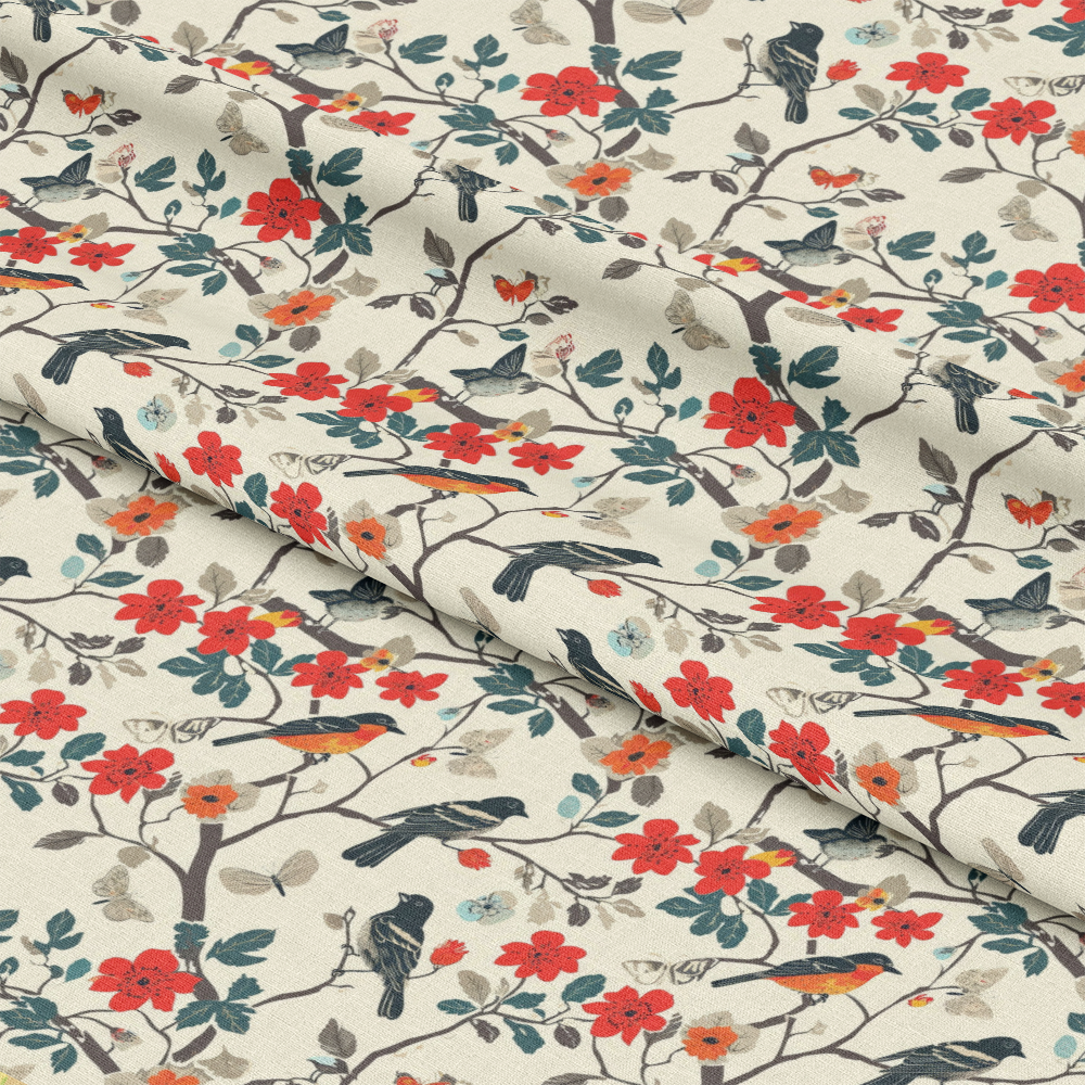 Birds on Branches Pattern 3 Quilting Cotton Fabric