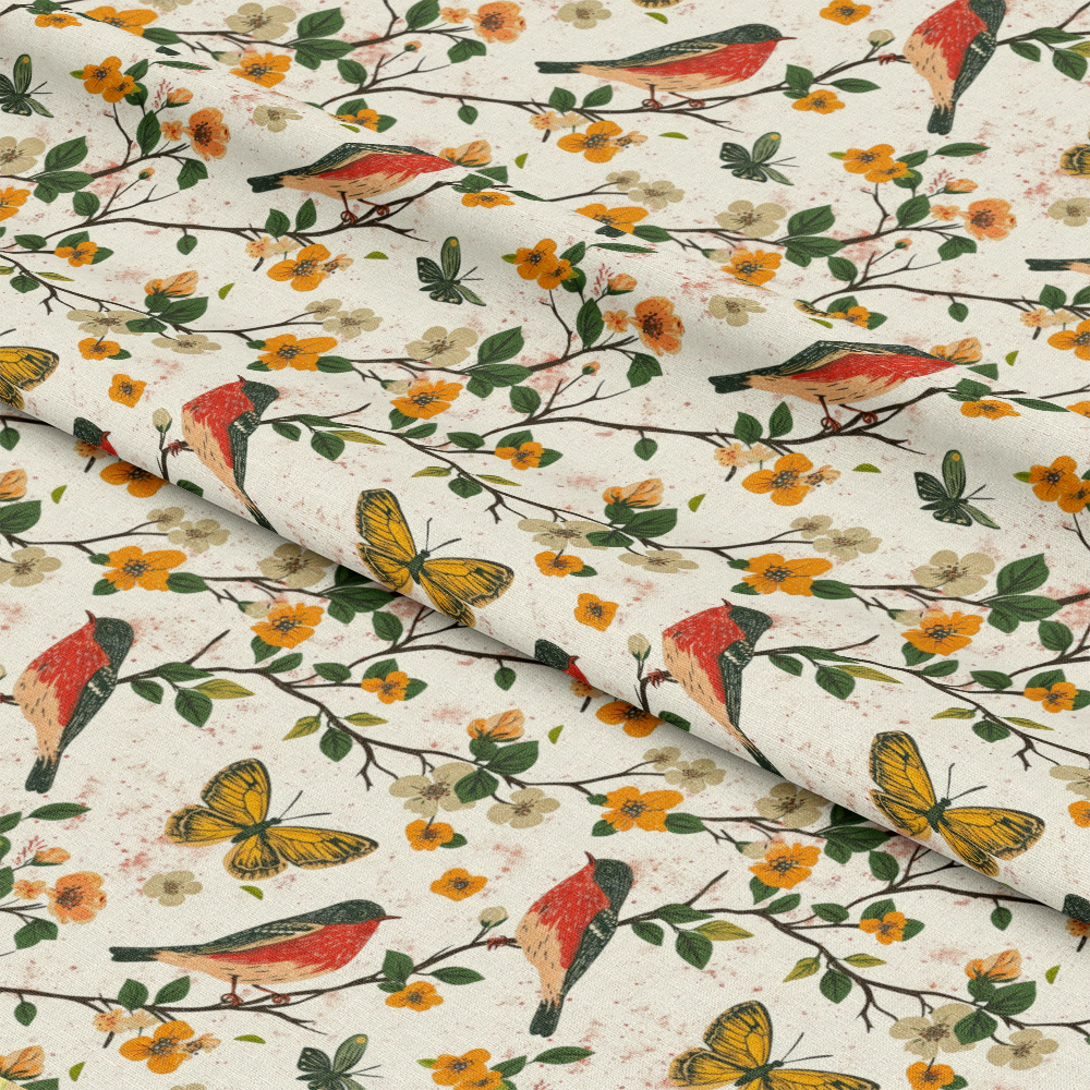 Birds on Branches Pattern 9 Quilting Cotton Fabric