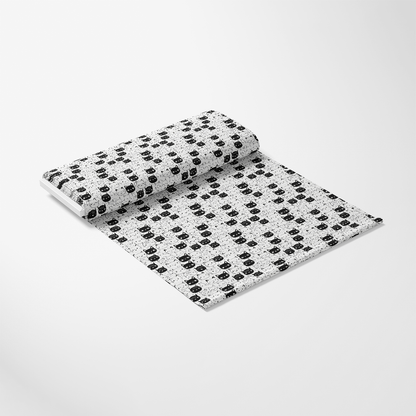 Black and White Cats Pattern 17 Quilting Cotton Fabric