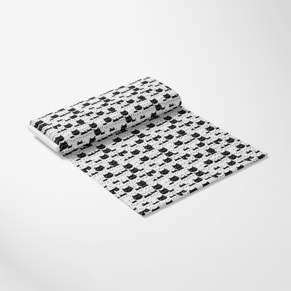 Black and White Cats Pattern 8 Quilting Cotton Fabric