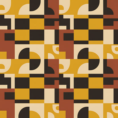 Black History Month Bauhaus Pattern 21 Quilting Cotton Fabric