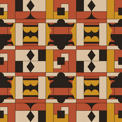 Black History Month Bauhaus Pattern 4 Quilting Cotton Fabric