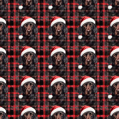 Black Lab Buffalo Check Pattern 1 Quilting Cotton Fabric