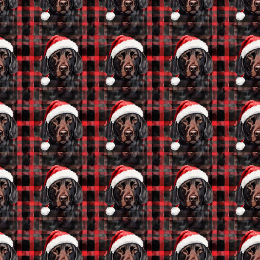 Black Lab Buffalo Check Pattern 1 Quilting Cotton Fabric