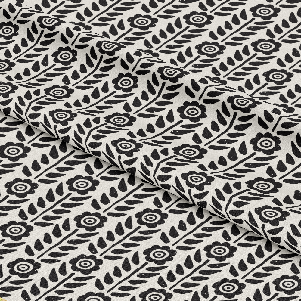 Black and White Doodles Pattern 10 Quilting Cotton Fabric