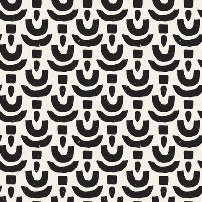 Black and White Doodles Pattern 11 Quilting Cotton Fabric