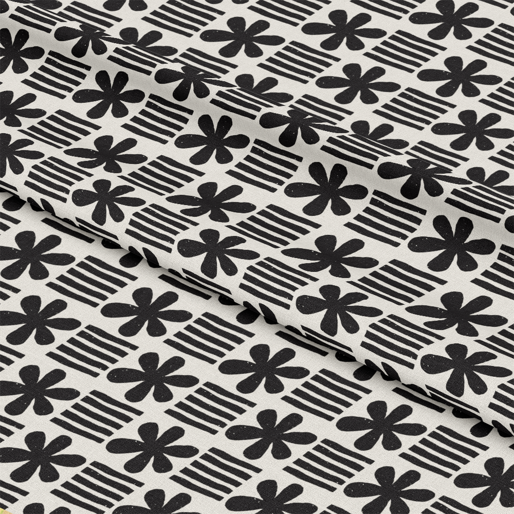 Black and White Doodles Pattern 16 Quilting Cotton Fabric