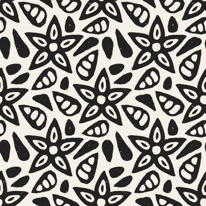 Black and White Doodles Pattern 17 Quilting Cotton Fabric