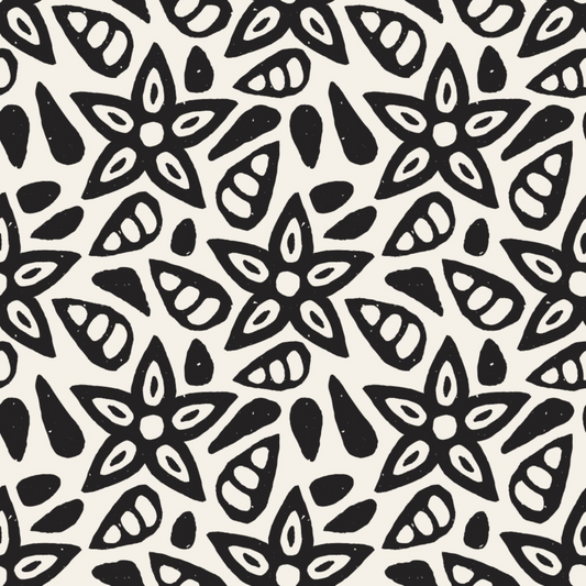 Black and White Doodles Pattern 17 Quilting Cotton Fabric