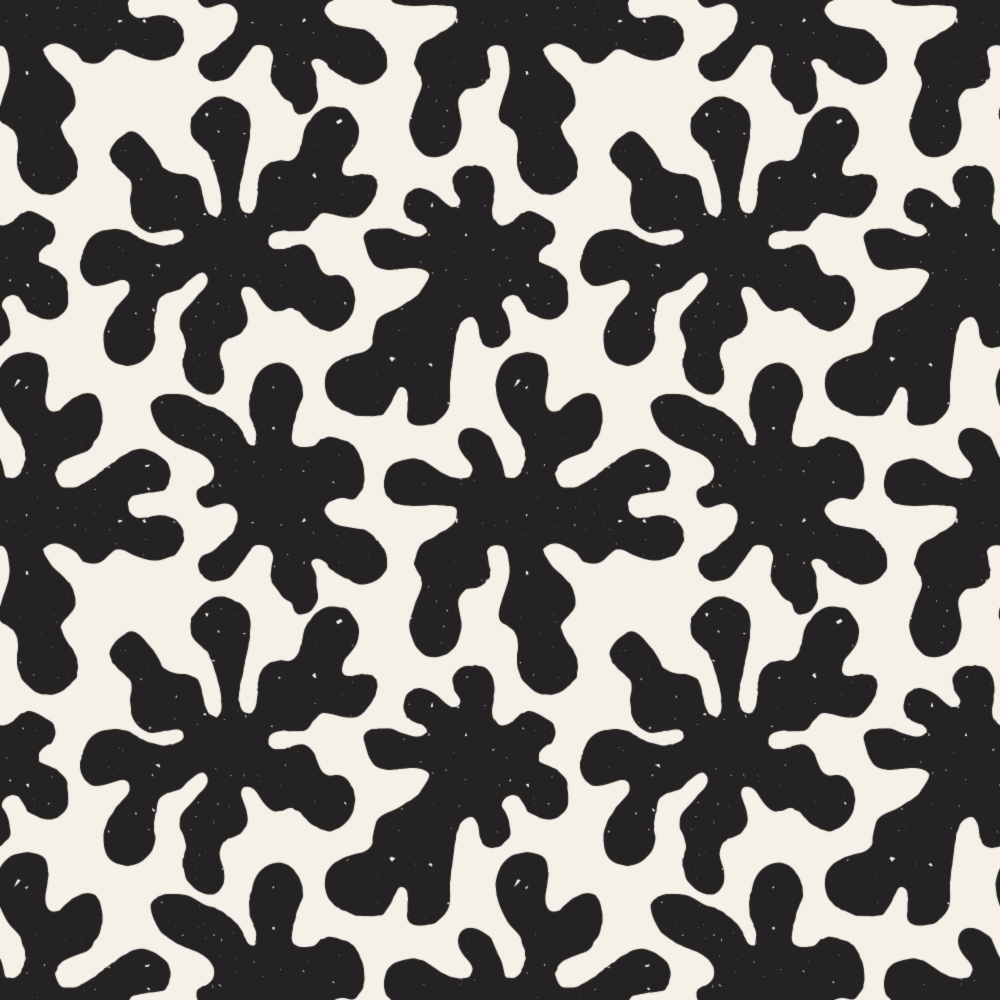 Black and White Doodles Pattern 2 Quilting Cotton Fabric