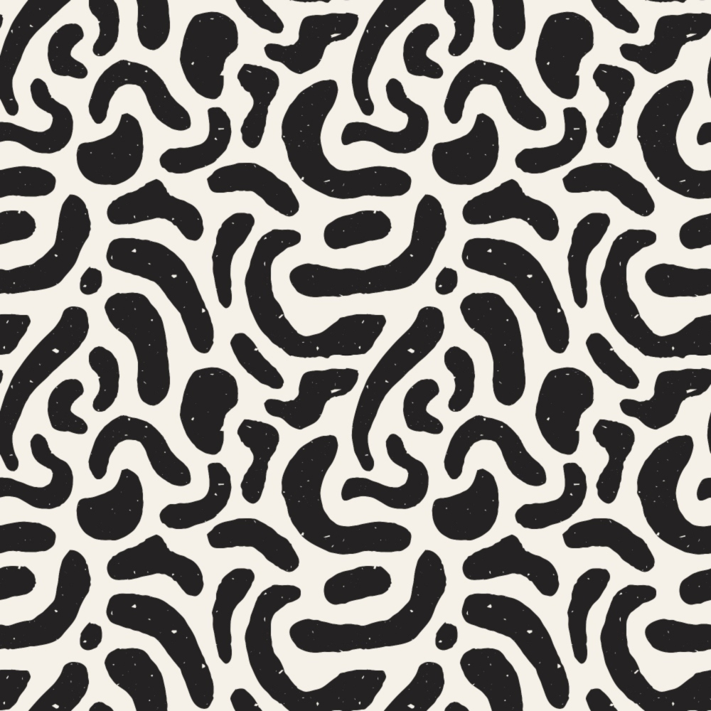 Black and White Doodles Pattern 4 Quilting Cotton Fabric