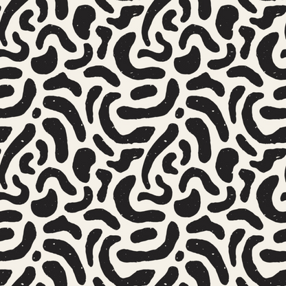 Black and White Doodles Pattern 4 Quilting Cotton Fabric