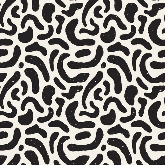 Black and White Doodles Pattern 4 Quilting Cotton Fabric