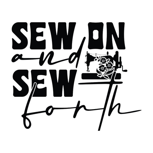 Black and White Sew On and Sew Forth Fabric Panel